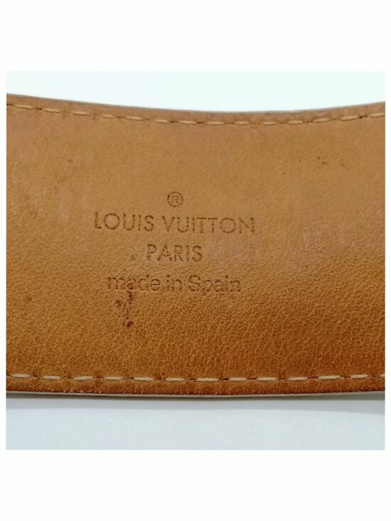 Louis Vuitton Damier Azur LV Initiales Belt Gold Buckle Luxury Designer Belt main image 9
